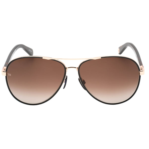 Tommy Hilfiger Brown Gradient Lens Copper Gold Sunglasses One Size